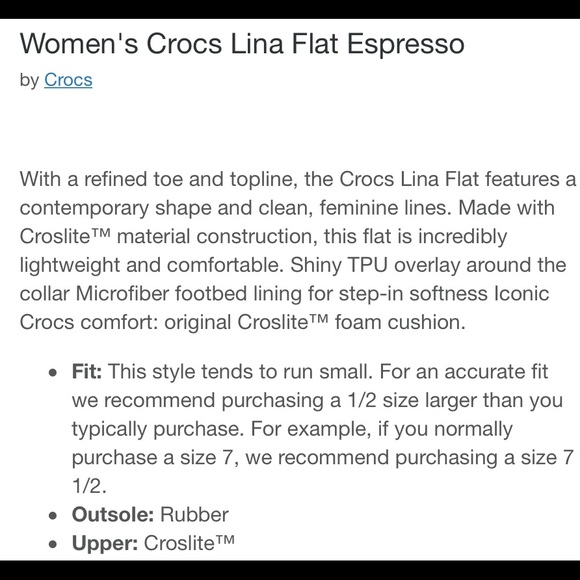 Iconic Crocs Comfort Lina Flats brown - Picture 7 of 7